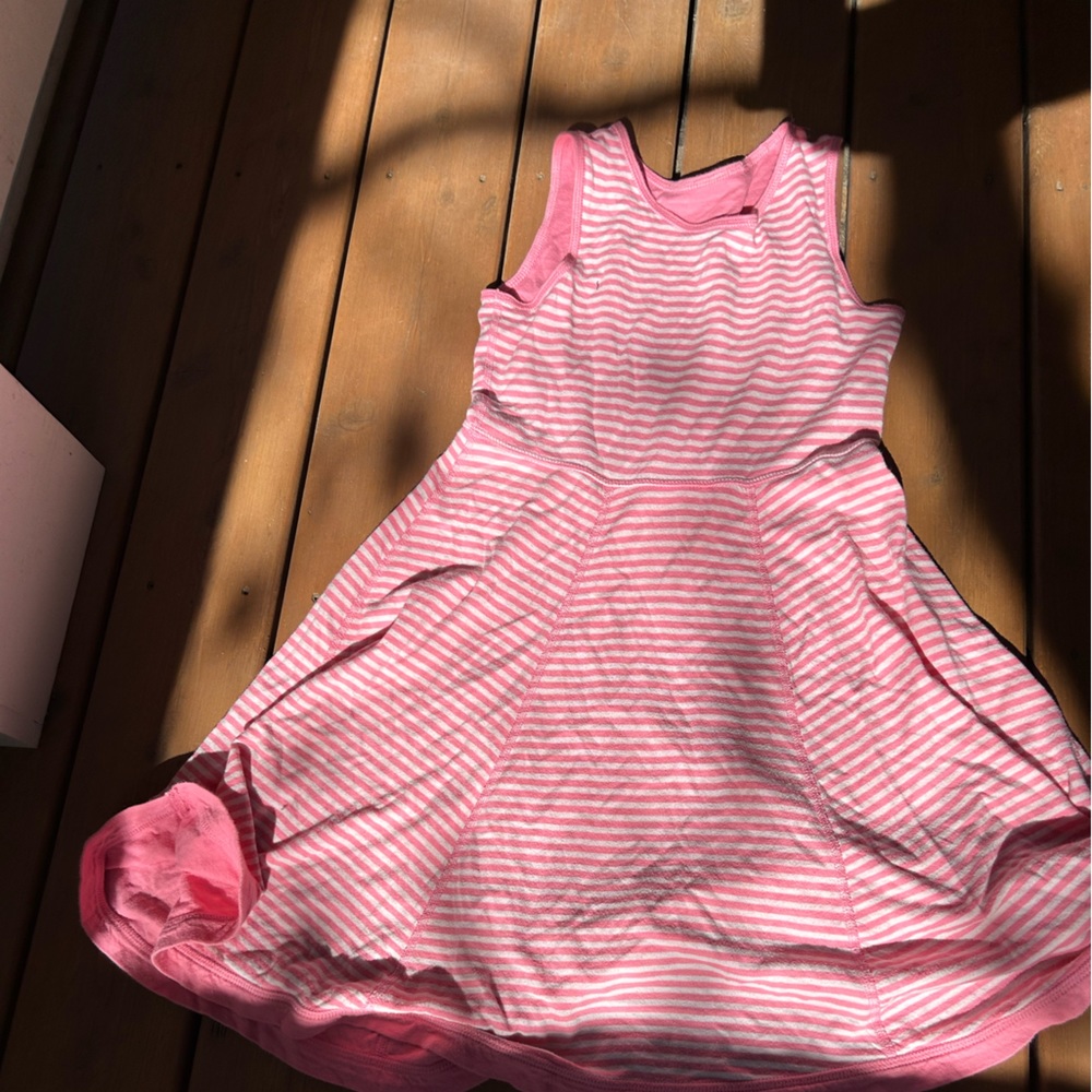Hanna Andersson striped tank dress, pink